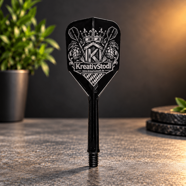 K-Flex gelasert mit unserem Darts-Logo